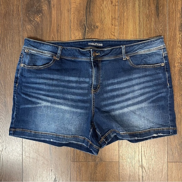 Maurice’s dark wash denim shorts SZ 24 - Picture 1 of 4